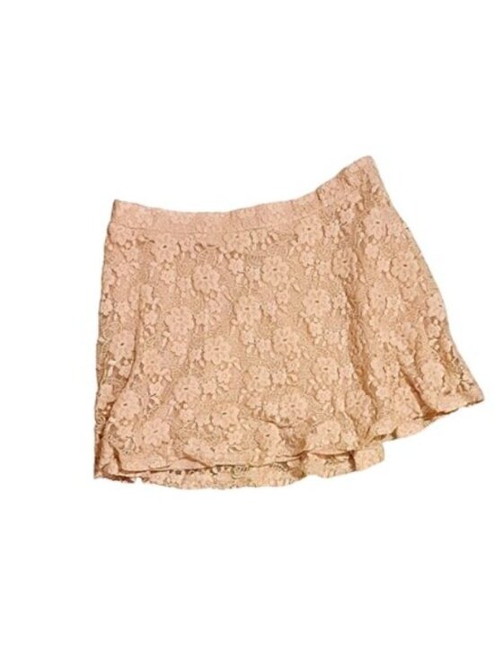 r 21 pink Lace miniskirt size large euc - Picture 3 of 3